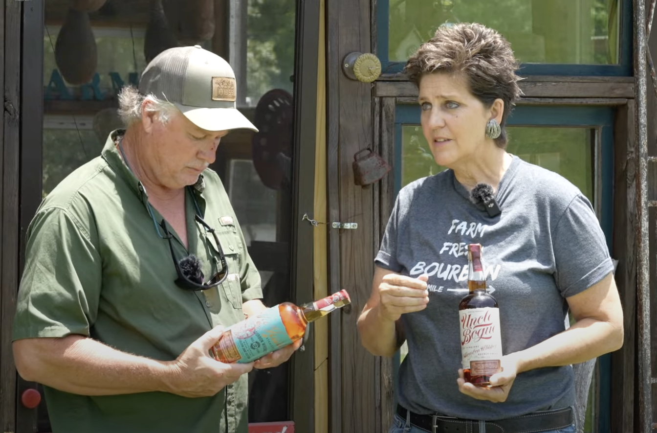 Greg Key of Hoss and Amy Brown of Doc Brown Farm talking bourbon